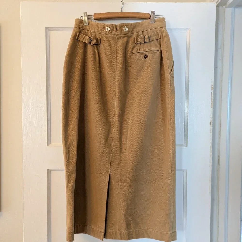Ralph Lauren Country Tan Brown Equestrian Skirt - Picture 2 of 5